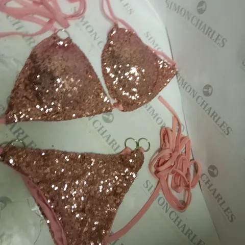 BRAND NEW MIRROR IMAGE PINK SEQUIN BIKINI X 6 