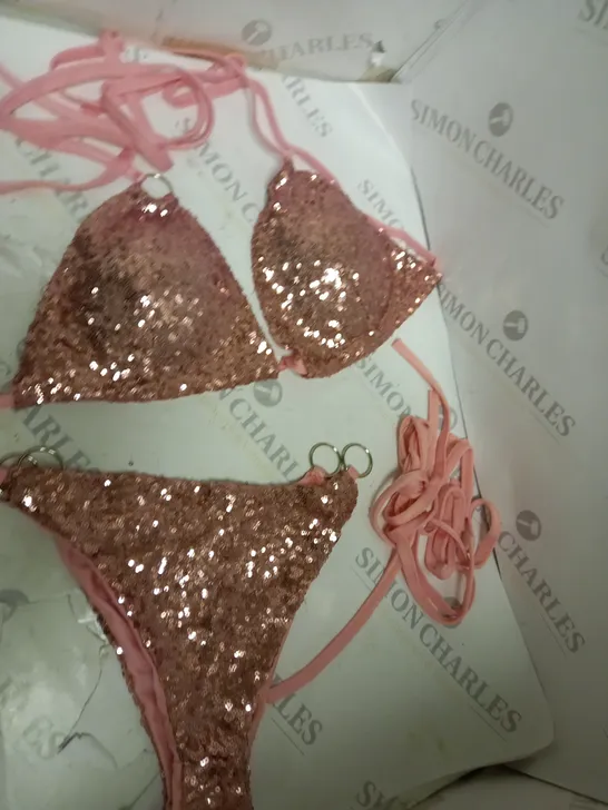 BRAND NEW MIRROR IMAGE PINK SEQUIN BIKINI X 6 