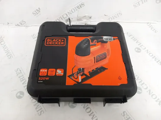 BOXED BLACK AND DECKER 520W VARIABLE SPEED COMPACT JIGSAW WITH BLADE