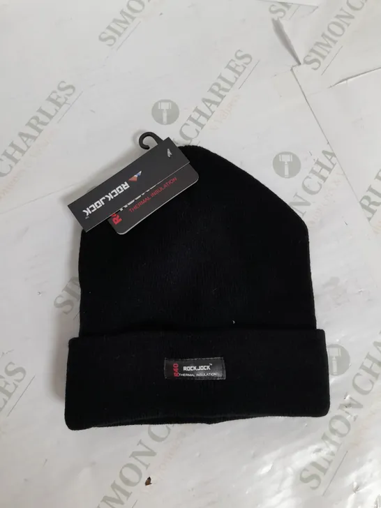 ROCKJOCK THERMAL BEANIE IN BLACK ONE SIZE