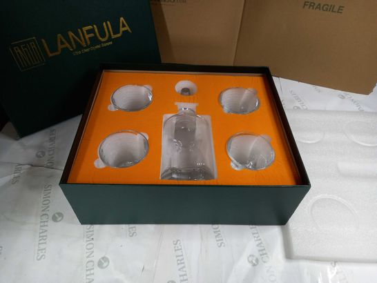 BOXED LANFULA ULTRA CLEAR CYSTAL GLASSES/DECANTER