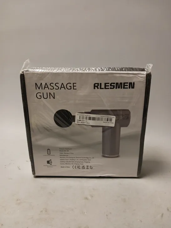 BOXED AND SEALED RLESMEN MASSAGE GUN