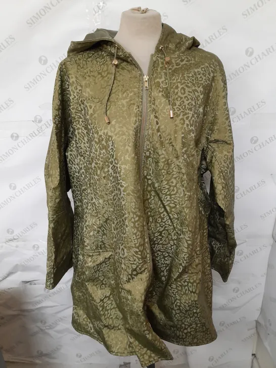 FRUNK USHER FAUX LEATHER ANIMALPRINT JACKET IN GREEN SIZE L/XL