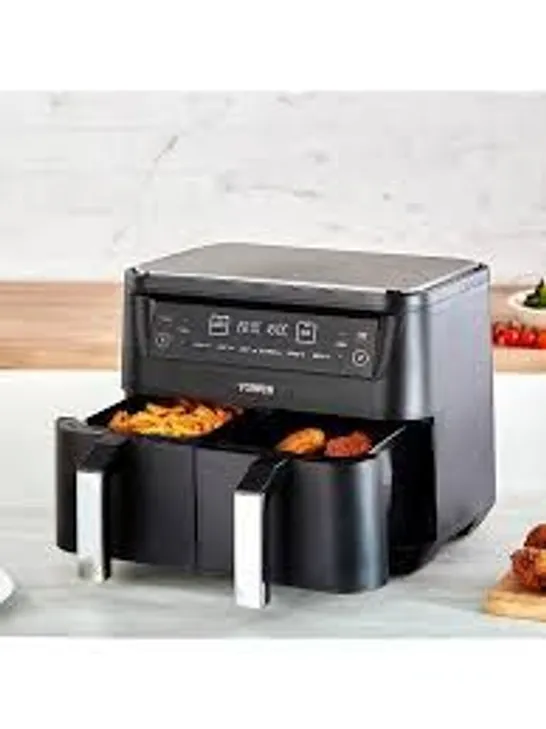 BOXED TOWER VORTX DUAL BASKET AIR FRYER 8L - BLACK RRP £149