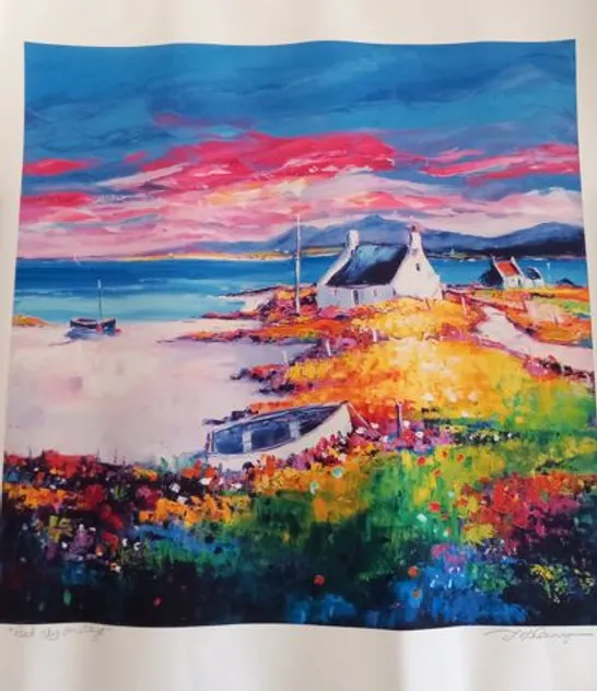 TWO ASSORTED JEAN FEENEY PRINTS TO INCLUDE; SKYE AND POPPIES UNDER THE CUILLINS