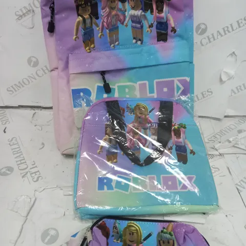 3 PIECE ROBLOX BAG SET INCLUDING BACKPACK, LUNCHBOX AND PENCIL CASE