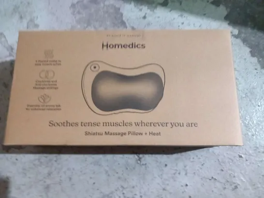 BOXED HOMEDICS SHIATSU MASSAGE PILLOW AND HEAT