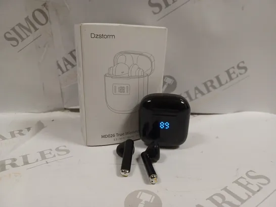 BOXED DZSTORM MD026 TRUE WIRELESS EARBUDS - BLACK 