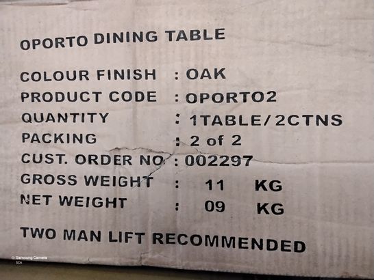 BOXED SET OF 4 OPORTO DINING TABLE LEGS OAK