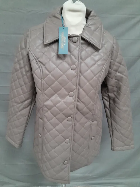 RUTH LANGSFORD STITCH BUTTON FRONT COAT - UK 8