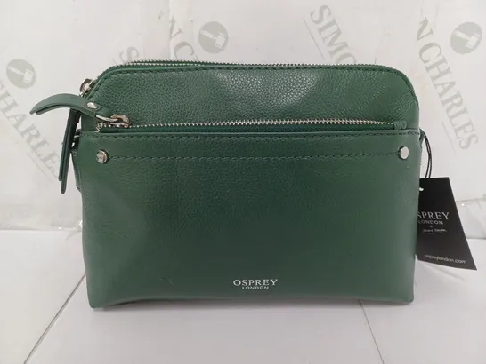 OSPREY LONDON CROFT MULTI STRAP LEATHER CROSSBODY BAG IN GREEN