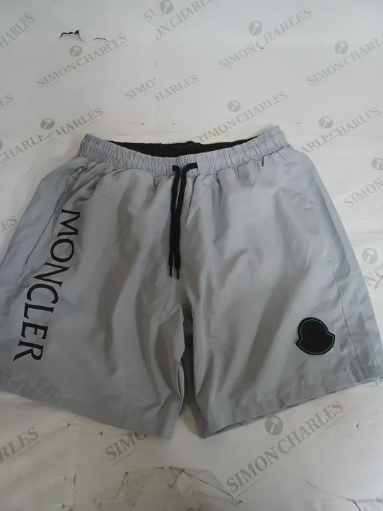 MONCLER LIGHT GREY SWIMMING SHORTS - XXL