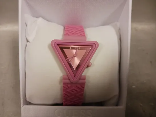 BOXED GUESS LADIES PINK FAME WATCH