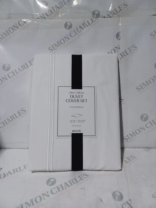 H&M DOUBLE DUVET COVER SET COTTON PERCALE 