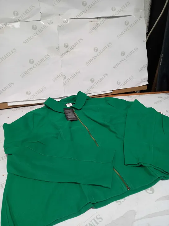 KIM & CO ZIP FRONT GREEN JACKET 2XL/3XL