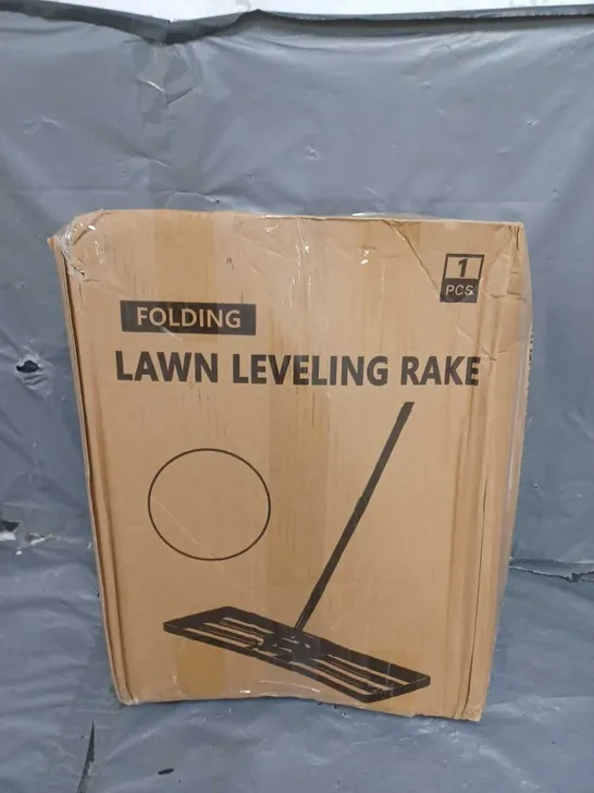 BOXED FOLDING LAWN LEVELING RAKE