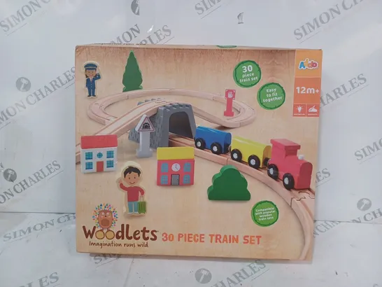 BOXED ADDO WOODLETS 30 PIECE TRAIN SET