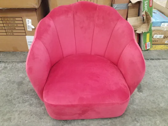 BOXED RED VELVET DINING CHAIR