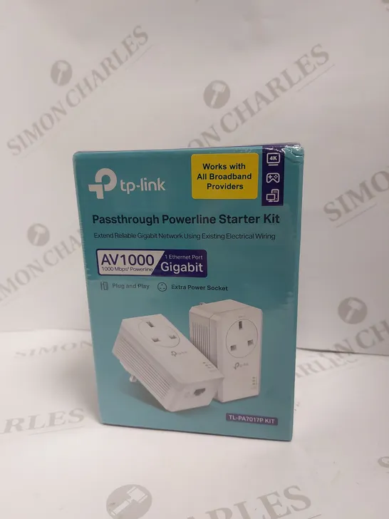 TP-LINK PASSTHROUGH POWERLINE STARTER KIT 