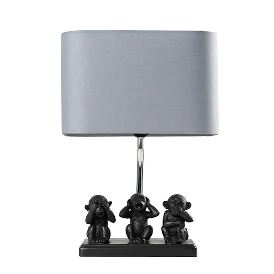 BOXED 3 WISE MONKEYS 43cm TABLE LAMP (1 BOX)