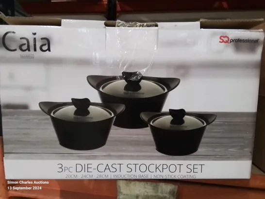 BOXED CAIA 3- PIECE NON - STICK ALUMINIUM COOKWARE SET