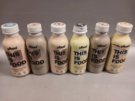 6 X SEALED YFOOD THIS IS FOOD COMPLETE MEAL DRINKS TO INCLUDE VANILLA, COLD BREW COFFEE & CLASSIC CHOCO 