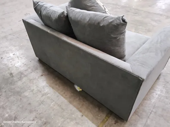 DESIGNER TWO SEATER SOFA GREY FABRIC 