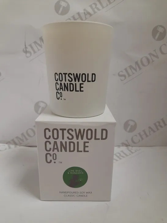 COTSWOLD CANDLE CO LIME, BASIL AND MANDARIN SCENTED CANDLE 