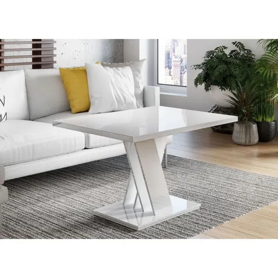 BOXED ABDO TABLE TOP - WHITE GLOSS/BLACK GLOSS