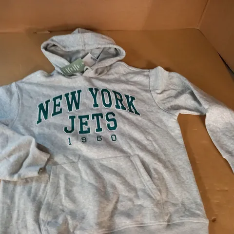 H&M NFL JETS GREY HOODIE - S