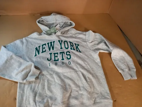 H&M NFL JETS GREY HOODIE - S