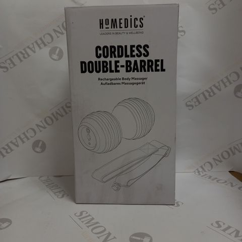 HOMEDICS CORDLESS DOUBLE-BARREL RECHARGEABLE TOTAL BODY MASSAGER