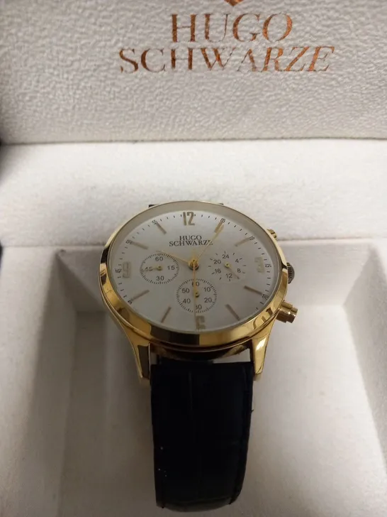 BOXED HUGO SCHWARZE WRIST WATCH 