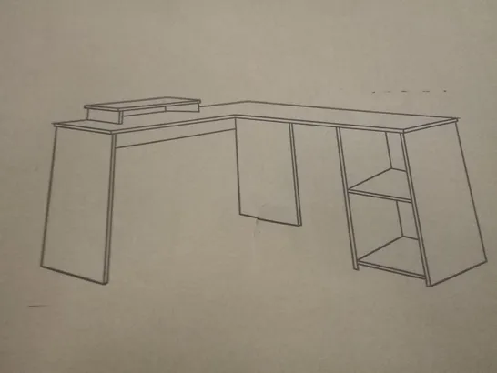 PALLET OF APPROXIMATELY 18 BOXED L-SHAPED COMPUTER DESKS 