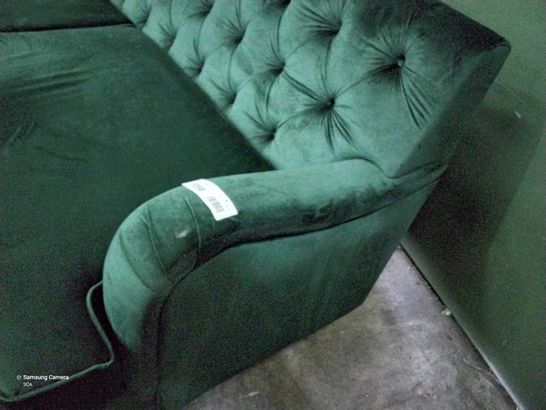 DESIGNER EMERALD GREEN BUTTON BACK SOFABED