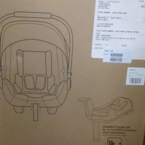 BOXED BUGABOO TURTLE AIR BY NUNA CAR SEAT AND ISOFIX WINGBASE - BLACK