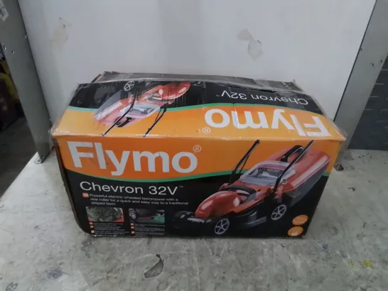 BOXED FLYMO CHEVRON 32V LAWNMOWER 