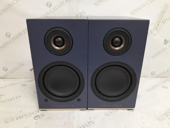 BOXED TRIANGLE AIO TWIN WIRELESS & WIFI SPEAKERS IN BLUE