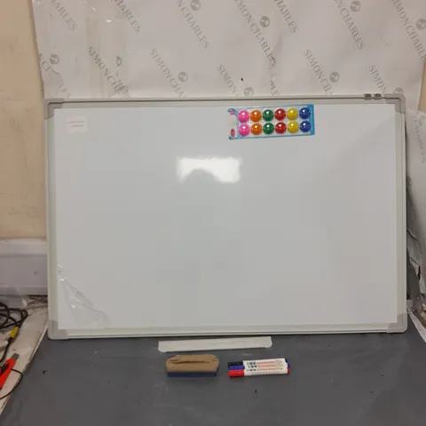 LARGE WHITEBOARD WITH PENS AND WIPE 90BY60