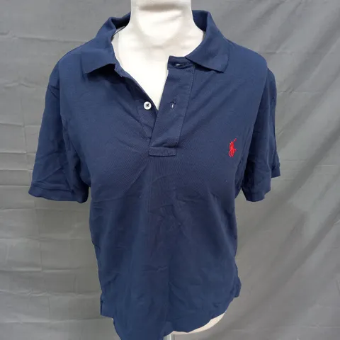 POLO RALPH LAUREN NAVY POLO SHIRT - MEDIUM