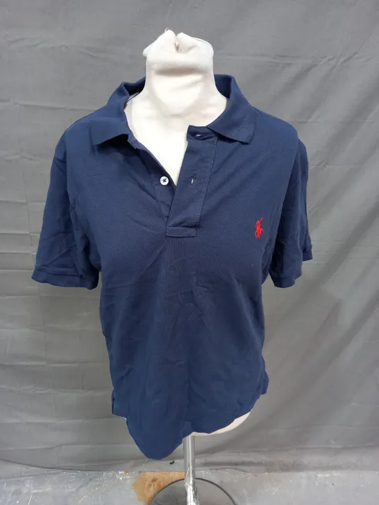 POLO RALPH LAUREN NAVY POLO SHIRT - MEDIUM