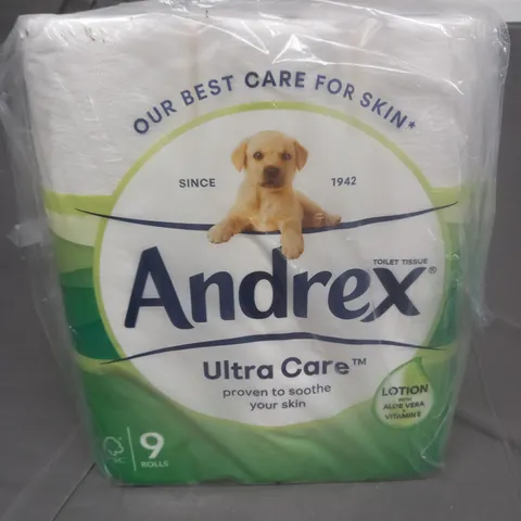 5X SEALED  PACKS OF 9 ROLLS ANDREX ULTRA CARE TOILET TISSUE