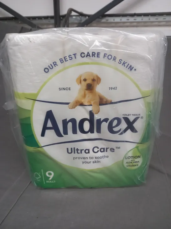 5X SEALED  PACKS OF 9 ROLLS ANDREX ULTRA CARE TOILET TISSUE