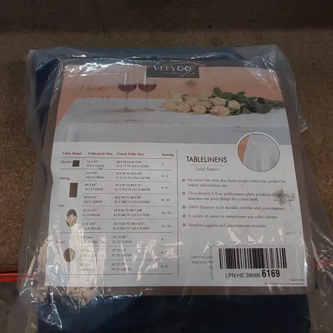 BRAND NEW BAGGED VEEYOO TABLECLOTH - NAVY BLUE // SIZE UNSPECIFIED (1 ITEM)