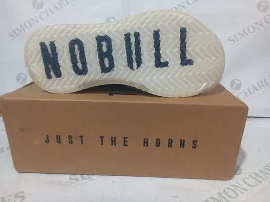 BOXED PAIR OF NOBULL SF TRAINERS IN WHITE UK SIZE 4.5