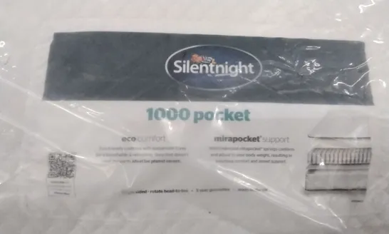 QUALITY BAGGED SILENTNIGHT 1000 POCKET ECO COMFORT KING SIZE 5FT MATTRESS