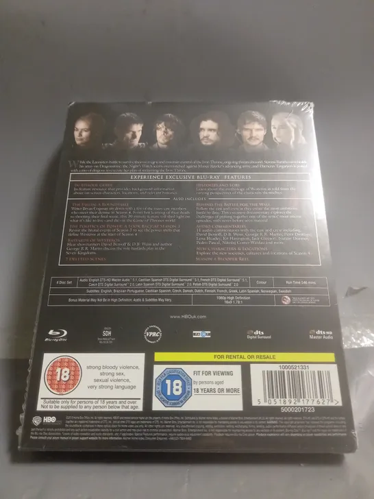 SEALED GAME OF THRONES THE COMPLETE FOURTH SEASON (BLU-RAY)