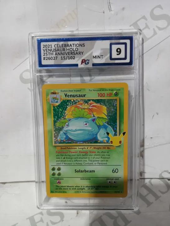 POKÉMON 2021 CELEBRATIONS FRAMED AND GRADED TRADING CARD - VENUSAUR - HOLO