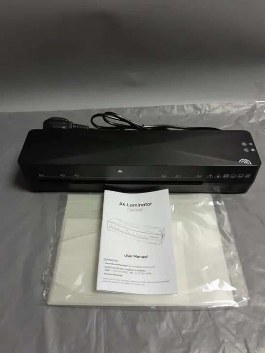 BOXED A4 LAMINATOR BLACK FNL001