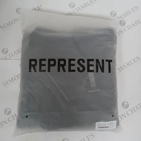 REPRESENT HEAVYWEIGHT INITIAL HOODIE IN STAINED BLACK SIZE M